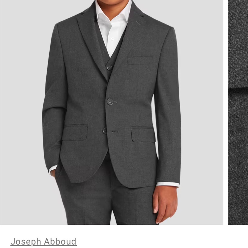 Boys size 10 Joseph Abboud boys suit, jacket and pants, in Charcoal color